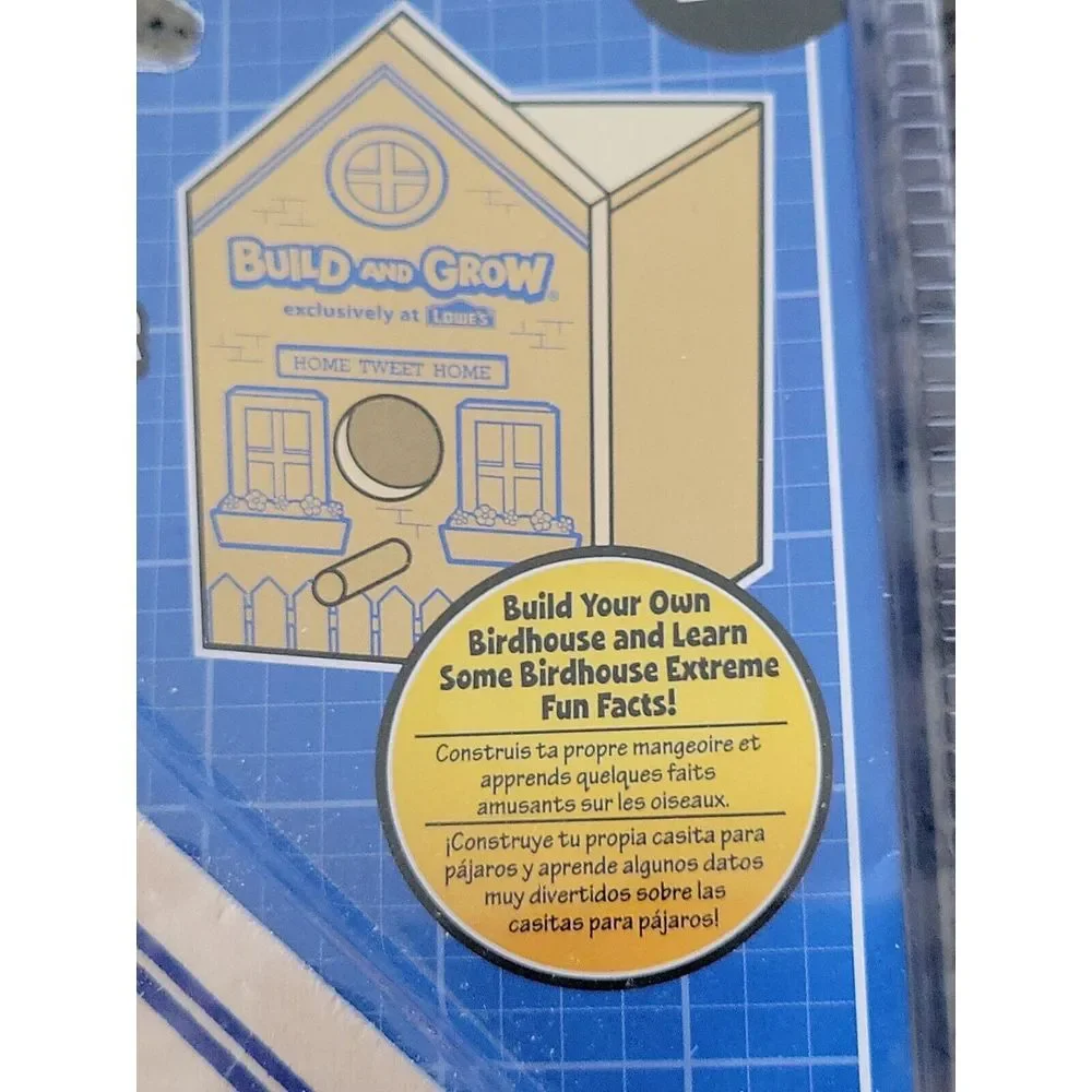 Lowe's Build and Grow BIRDHOUSE Wood Project Kit Home‎ Depot Kids Workshop (A8)